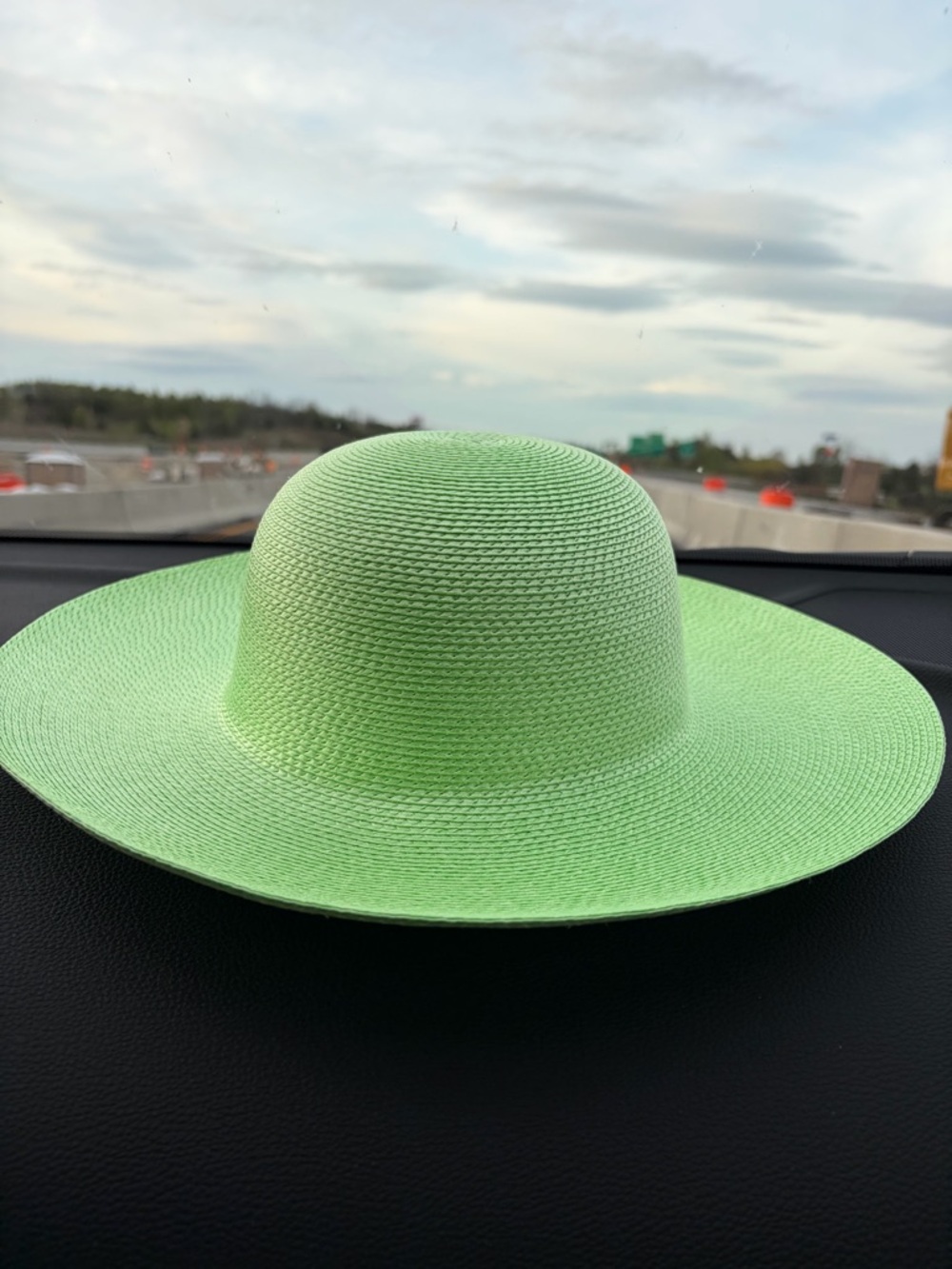 Mint Green Wide-Brim Sun Hat — Statement Color
